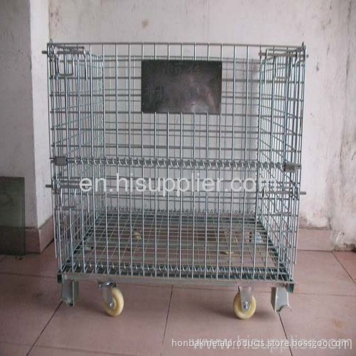 Collapsible Wire Mesh Container/tote Box /foldable Wire Mesh Basket